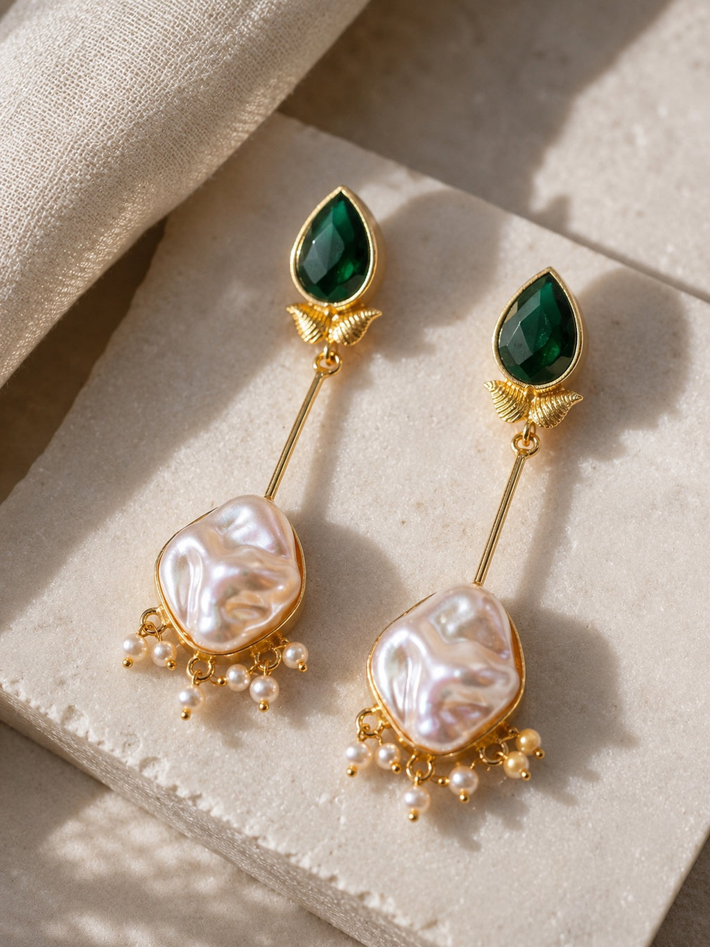 Emerald Bloom Earrings