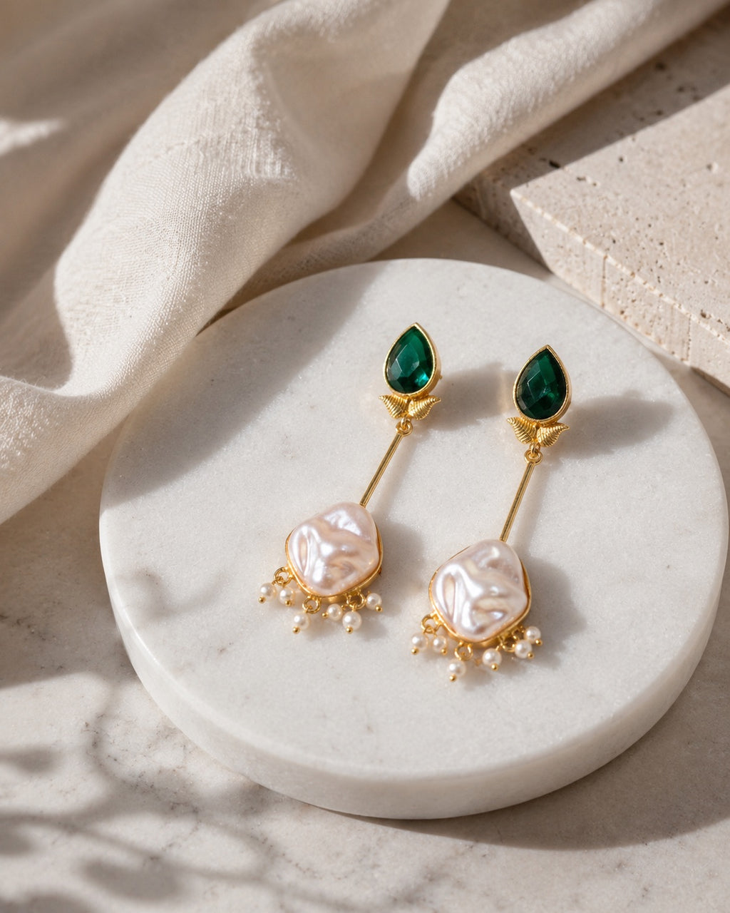 Emerald Bloom Earrings