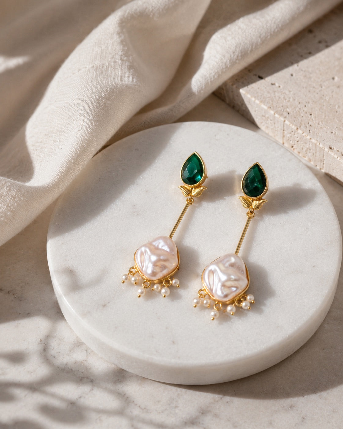 Emerald Bloom Earrings