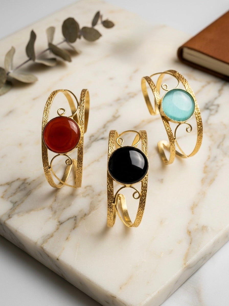 Solis Gemstone Statement Cuff
