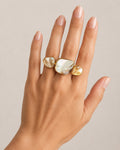 Moon Shell Two-Finger Ring