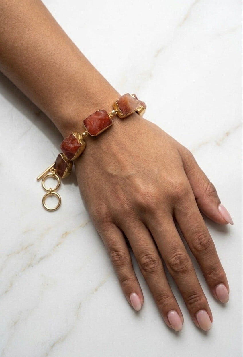 Raw Carnelian Bracelet