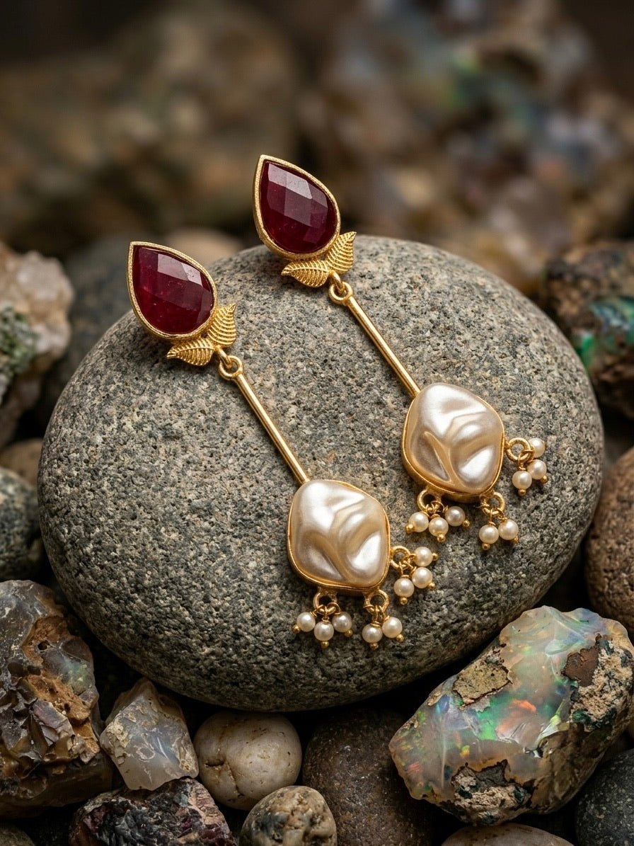 Ruby Bloom Earrings