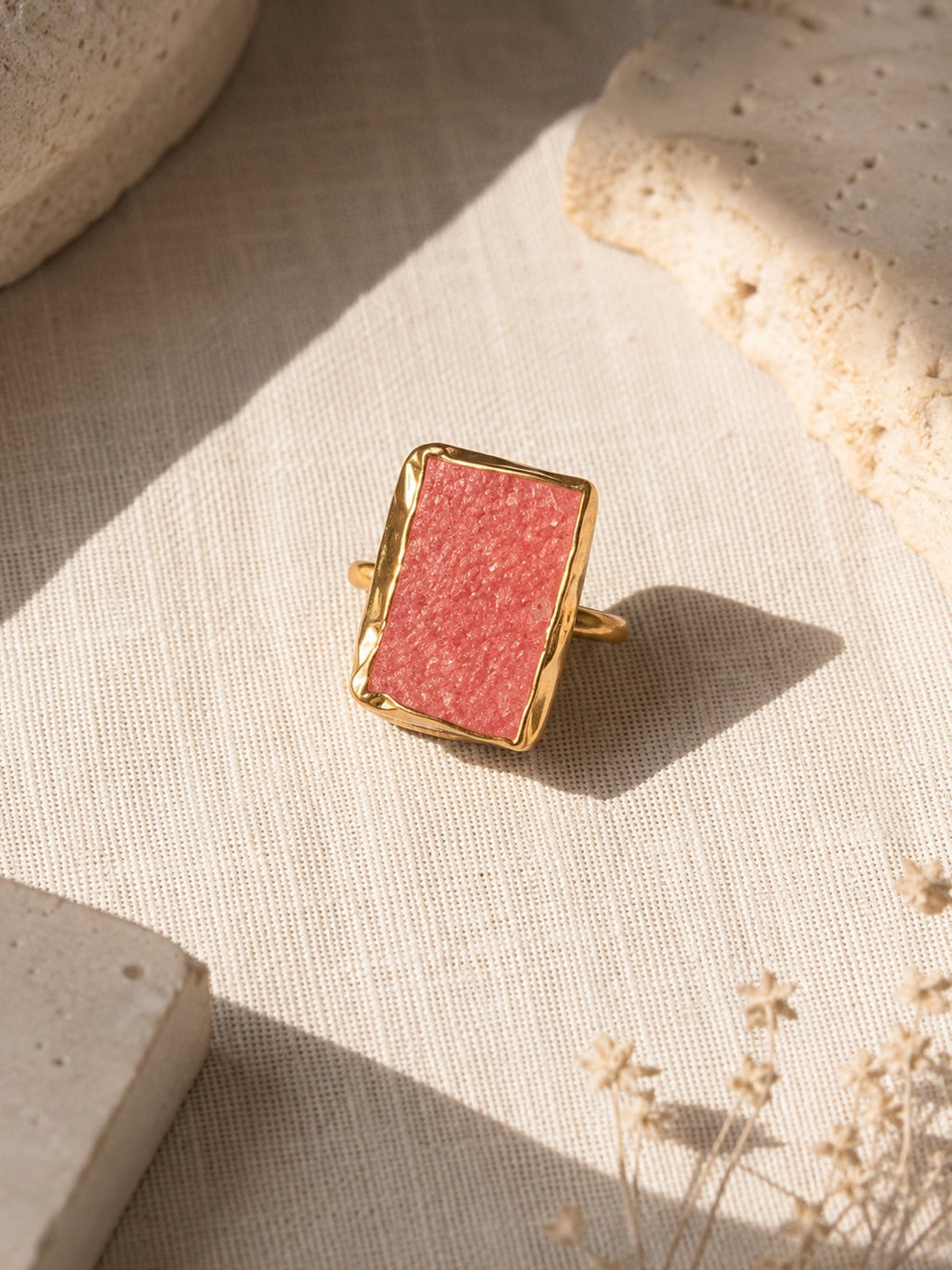 Solara Raw Carnelian Ring