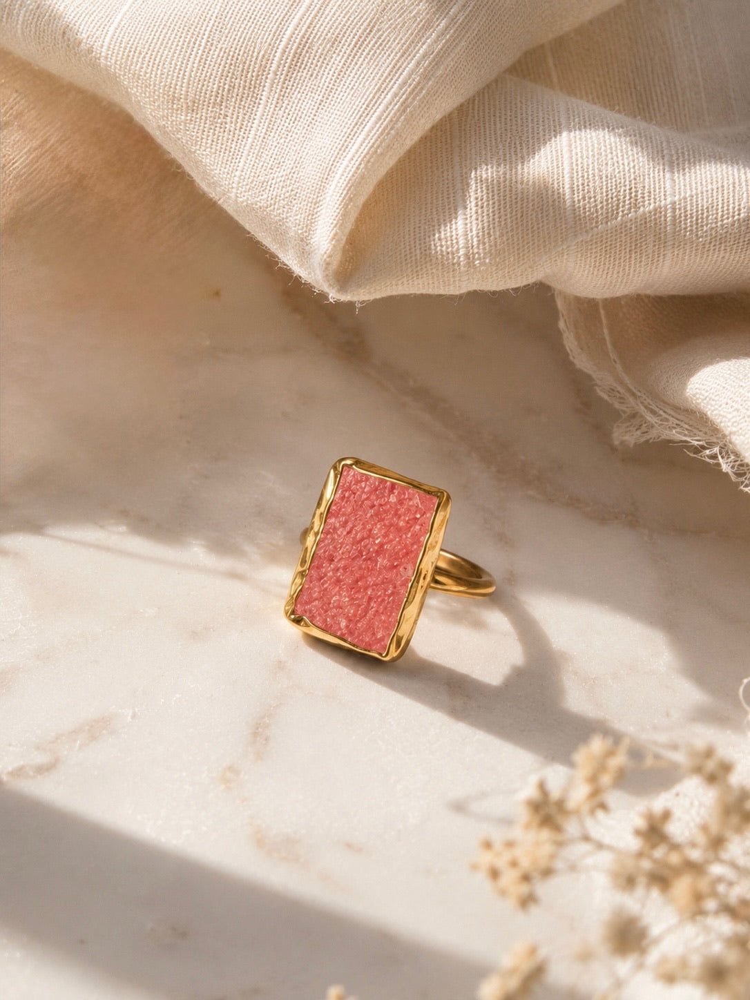 Solara Raw Carnelian Ring